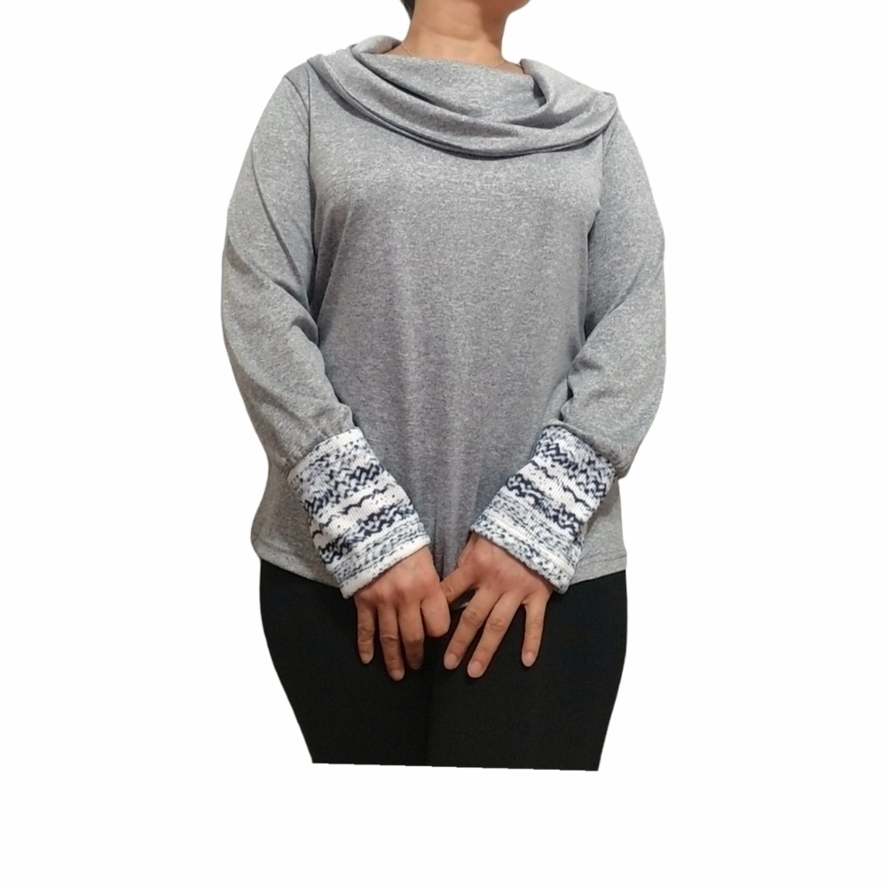 Misslook women top, siz XL ,color gray.